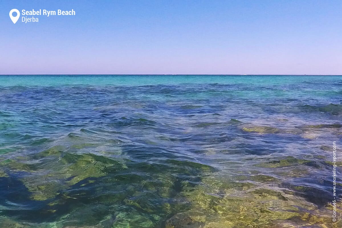 The sea at Seabell Rym Beach, Djerba