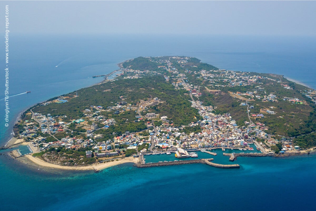 Aerial view of Liuqiu Island