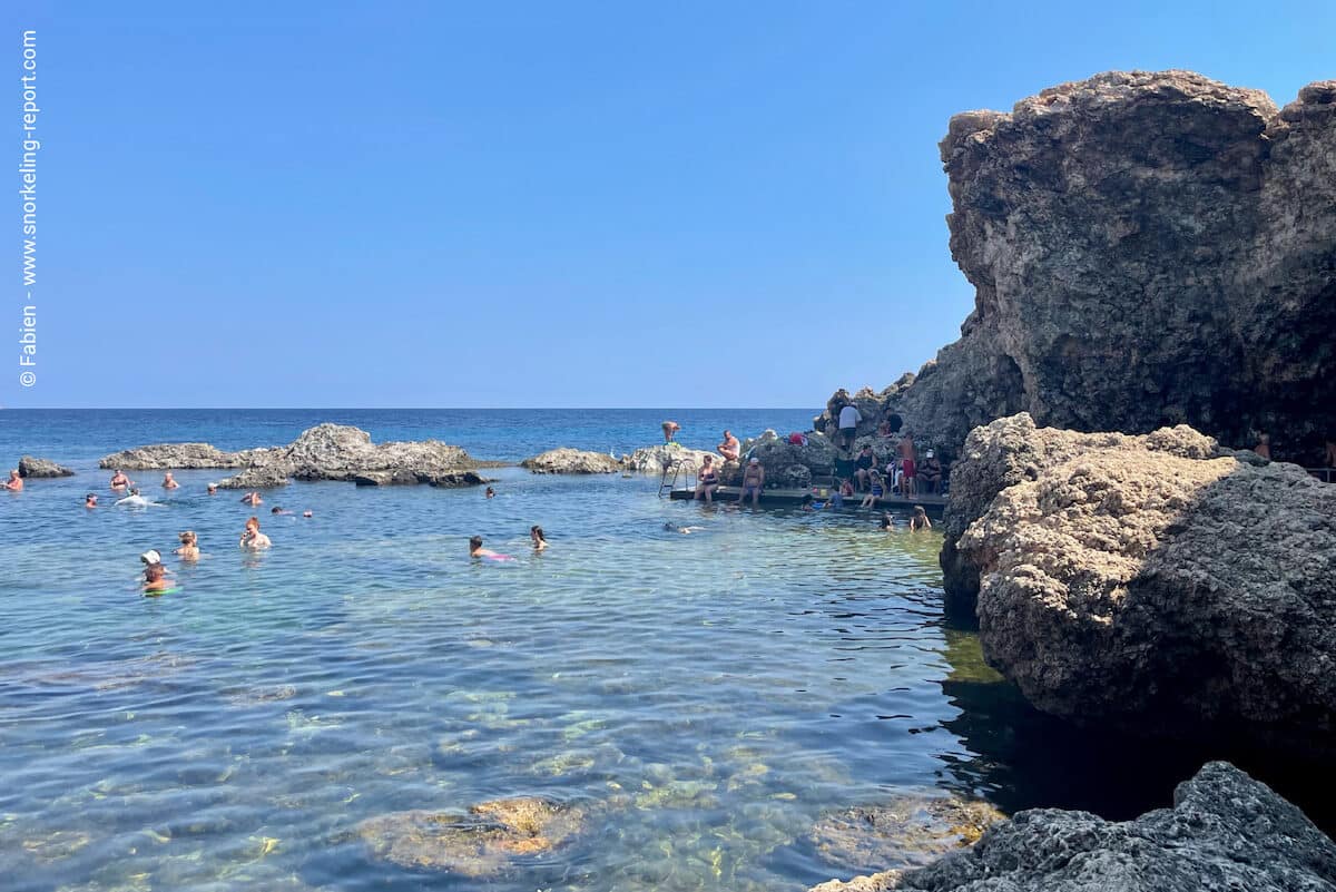 Ghar Lapsi snorkeling location, Malta