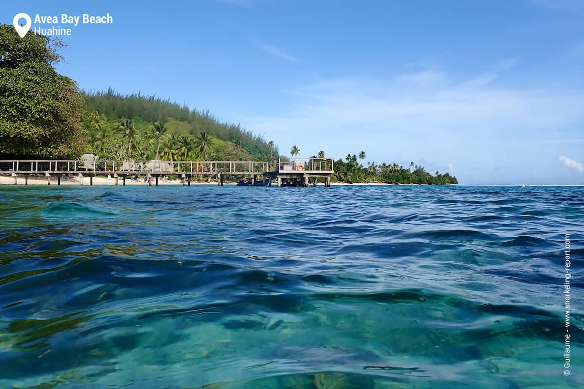 Hotel Le Mahana snorkeling area, Avea Bay