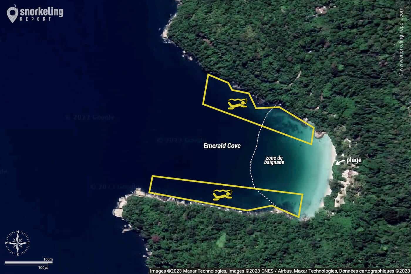 Carte snorkeling à Emerald Cove, Pangkor Laut