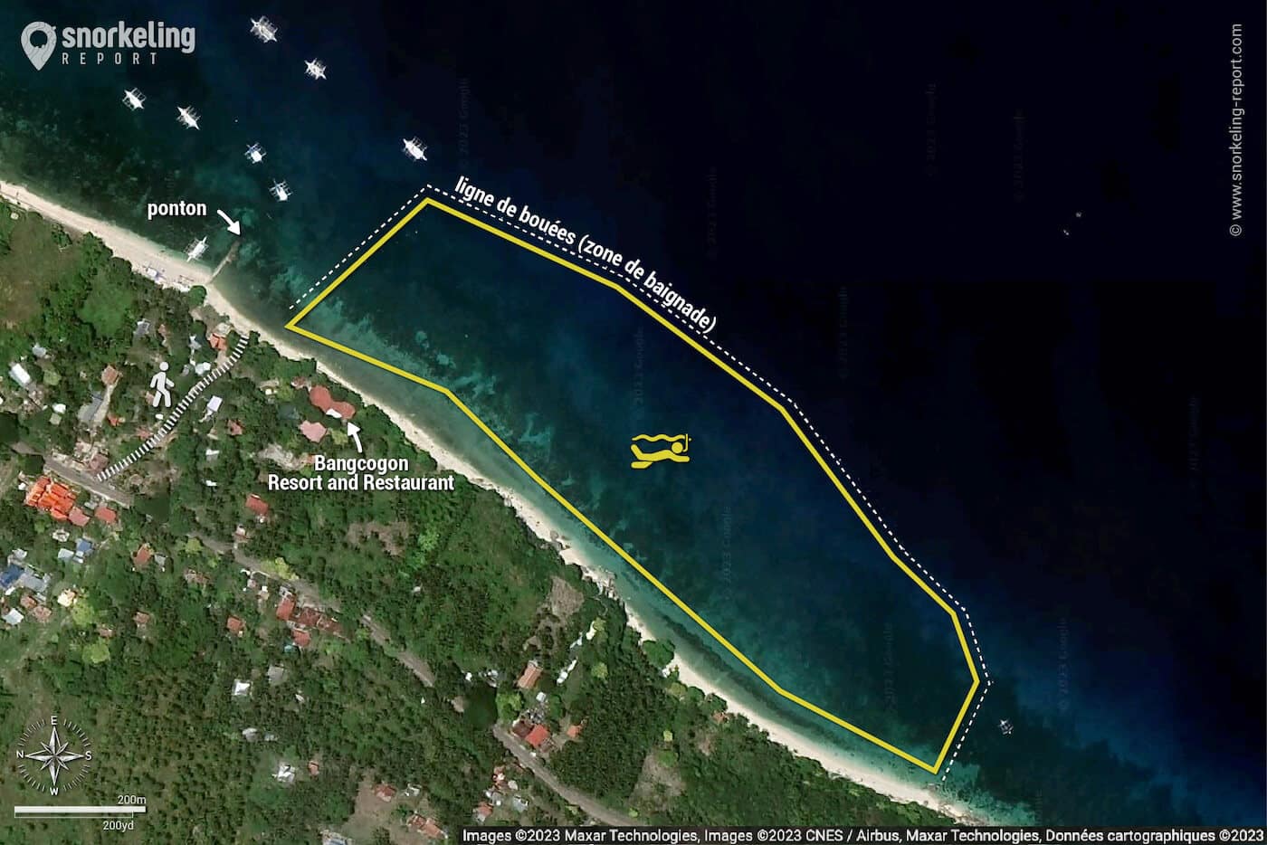 Carte snorkeling au Bangcogon Beach Resort, Oslob