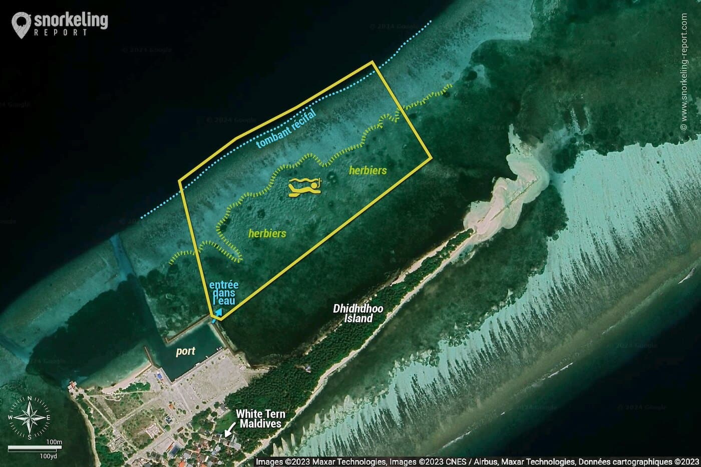 Carte snorkeling à Dhidhdhoo Island